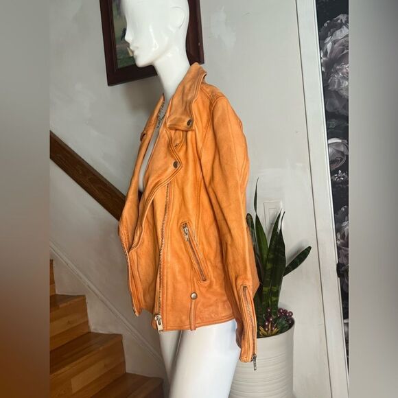 New Free People x We The Free Jealousy Leather Moto Jacket/ Size XS - Picture 6 of 10